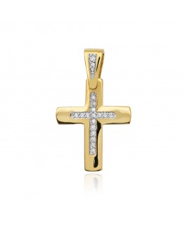 Krzyżyk złoty z diamentami