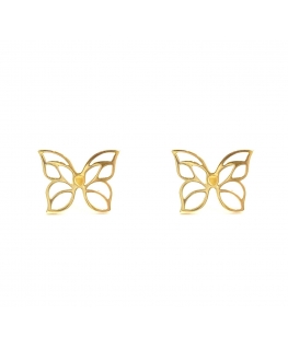 Kolczyki złote motyle ażurowe