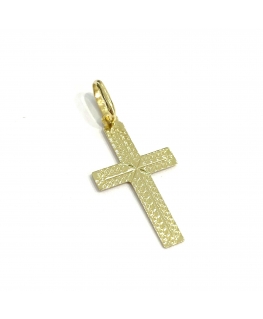 Krzyżyk złoty diamentowany