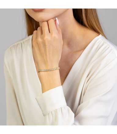 Bransoletka złota z diamentami laboratoryjnymi